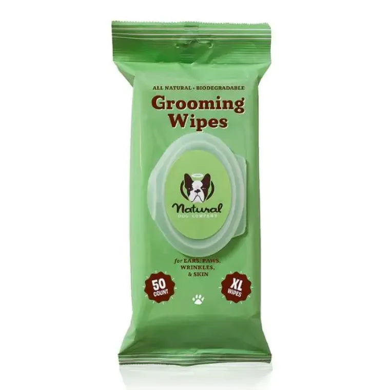 Helse Til Hunde|Miljøvenlige, Bæredygtige & Øko Produkter^Natural Dog Company Grooming Wipes | 50 stk