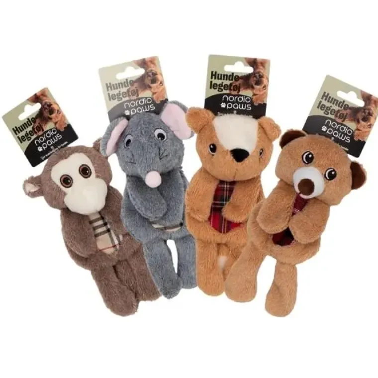 Plyslegetøj Til Hunde|Hvalpelegetøj^Nordic Paws Knitre bamser