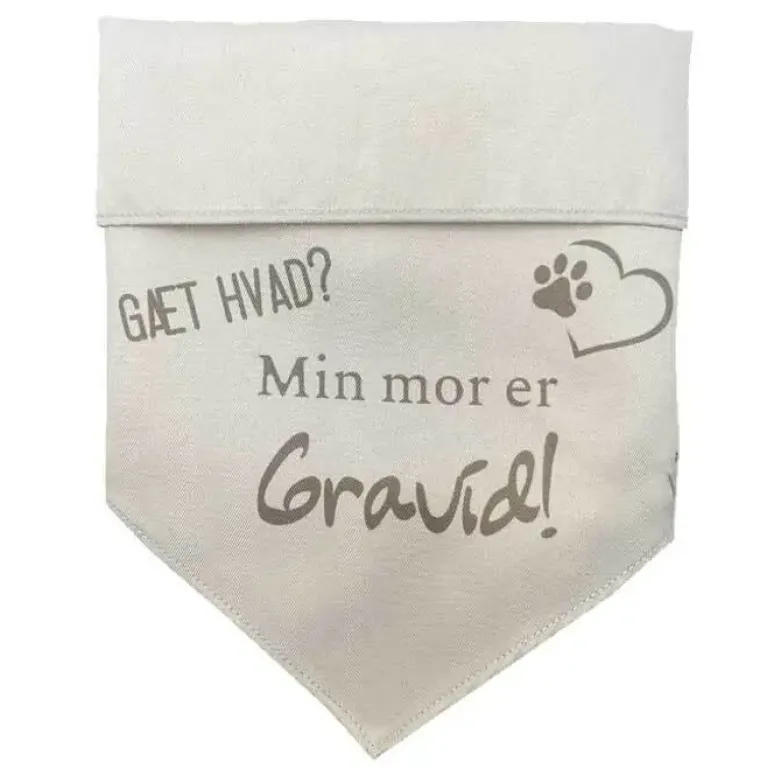 Puppy Shower Party|Hundetøj^Ollipet "Gæt Hvad? Min mor er Gravid" Bandana