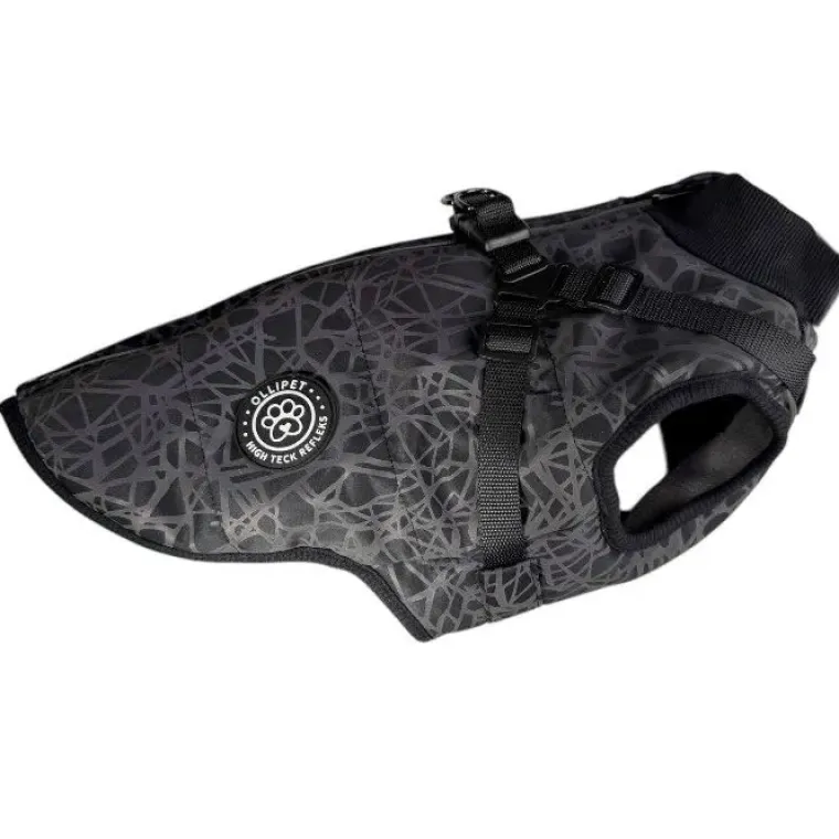 Ollipet High Tech Refleks|Led Lys Og Refleks^Ollipet High Tech Refleks Hundejakke | m. Sele