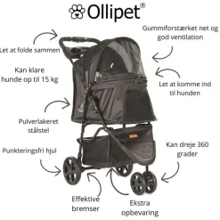 Hundeferien|Hundeklapvogn^Ollipet Hundeklapvogn Venezia