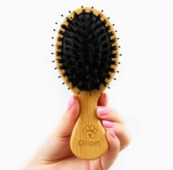 Pelsplejeredskaber^Ollipet Natural Mini Bambusbørste | Mix Brush