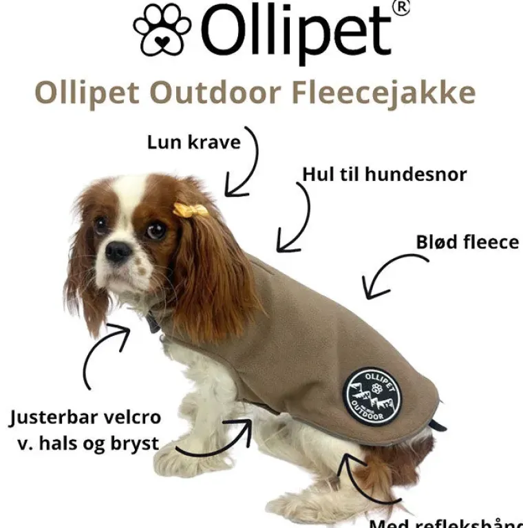 Efterårsklar|Hundetøj^Ollipet Outdoor Fleecejakke