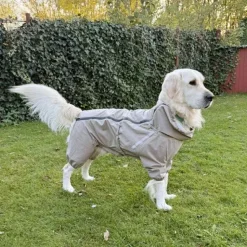 ❄️Klar Til Vintervejret|Hundetøj^Ollipet Poncho Regndragt | Khaki