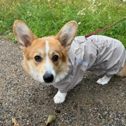 ❄️Klar Til Vintervejret|Hundetøj^Ollipet Poncho Regndragt | Khaki