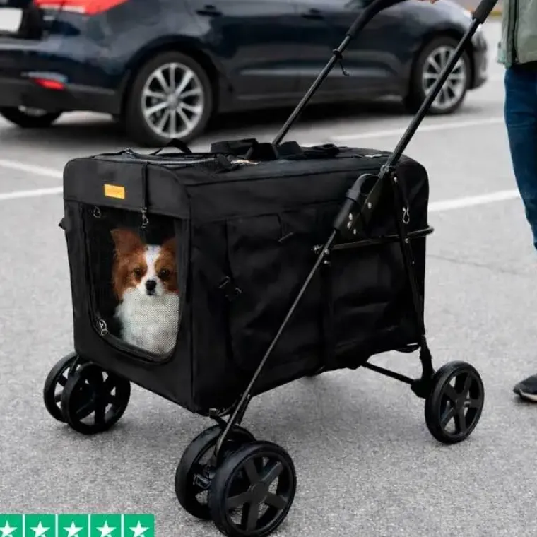 Transporttasker Til Hunde|Klapvogne Og Transport^Ollipet Rimini 2i1 Transporttaske aftagelige hjul (DC)
