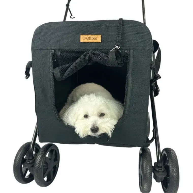 Transporttasker Til Hunde|Klapvogne Og Transport^Ollipet Rimini 2i1 Transporttaske aftagelige hjul (DC)