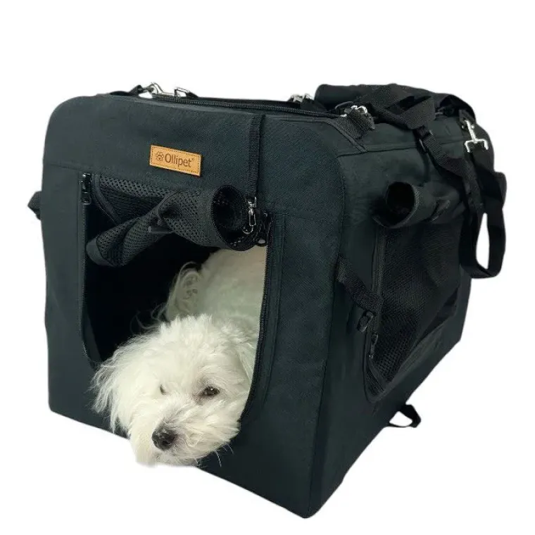 Transporttasker Til Hunde|Klapvogne Og Transport^Ollipet Rimini 2i1 Transporttaske aftagelige hjul (DC)