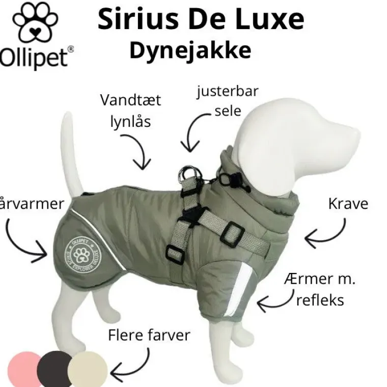 Hvalpetøj|❄️Klar Til Vintervejret^Ollipet Sirius DeLuxe Dynejakke