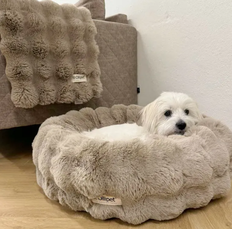 Hundesenge^Ollipet Soft Wave Luksus Donutseng | Khaki