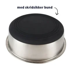 Madskål Og Vandskål^Ollipet Stainless steel bowl anti-slip