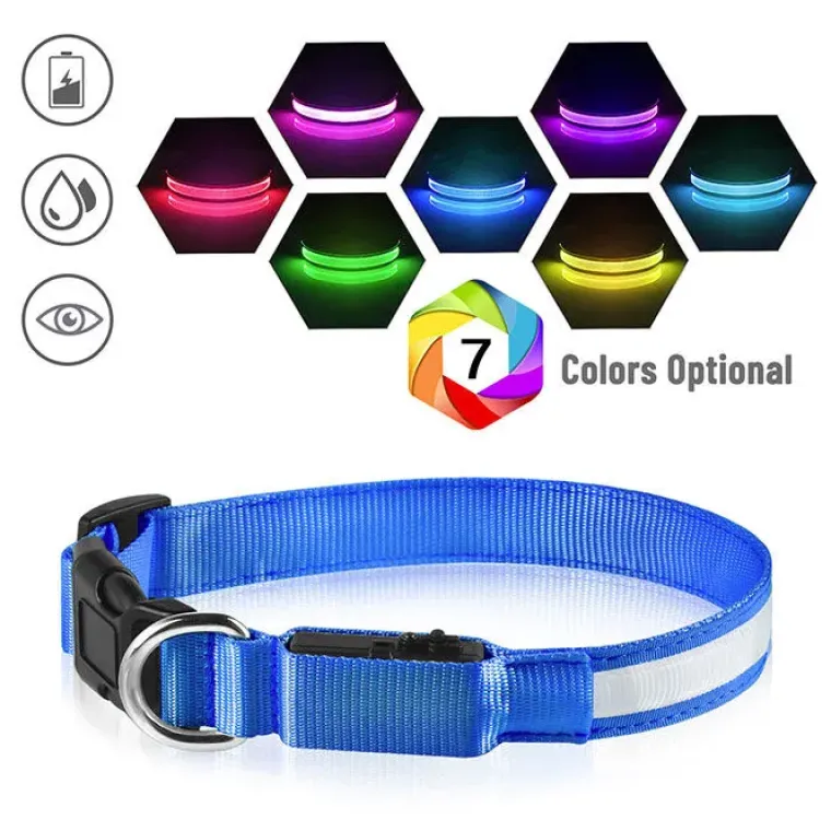 Hundehalsbånd|Løbeturen^Ollipet The Stripe LED Collar | Halsbånd med lys