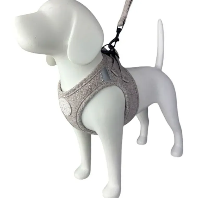 Hundeseler|Hvalpesele Og Hvalpeliner^Ollipet Tweed Step-in hundesele | Sand