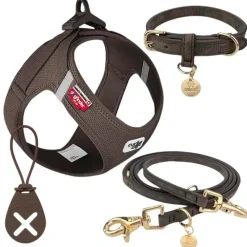 Hundeseler|Hundehalsbånd^ Pakketilbud | Gåturs kit - Mokka