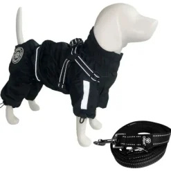 Hundesnor|Hundetøj^ Pakketilbud | Ollipet Full Body regndragt m. sele og hundesnor