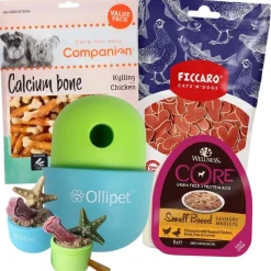 ☀️Sommerklar|Ollipet Hundelegetøj^ Pakketilbud | Ollipet Hoppler kreasæt | Lav dit egen hundeis m. kyllingesmag
