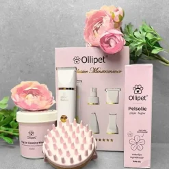 Pelsplejeredskaber|Groomingsæt^ Pakketilbud | Ollipet Lyserøde pelsfavoritter