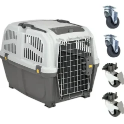 Biltransport Af Hund|Flytasker^ Pakketilbud | Skudo 4 hundetransportbur med hjul