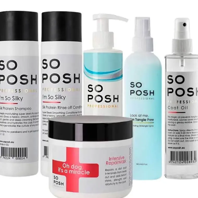 Show Grooming|Hundeshampoo Og Hundebalsam^ Pakketilbud | So Posh I'm So Silky Professional hundeudstillingssæt