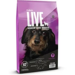 Hundemad^ProBiotic LIVE Hundefoder ProBiotic LIVE Mini Breeds Senior/Overweight | Tørfoder