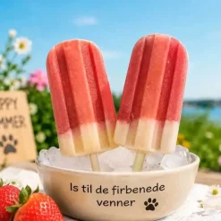 ☀️Sommerklar|Hundeferien^Pup Ice Pup Fun Milkshake is | Jordbær 2stk.