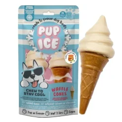 ☀️Sommerklar|Hundeferien^Pup Ice Vaffelis | Vanilje og Peanut Butter 2 stk.