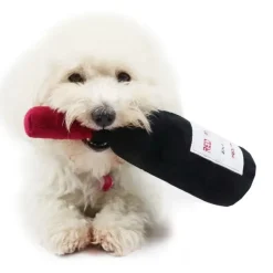 Ollipet Hundelegetøj|Plyslegetøj Til Hunde^Ollipet Red wine Plysflaske