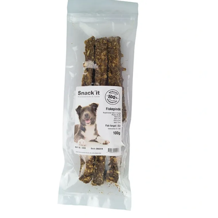 Single Protein & Foder & Godbidder^Snack'it Fiskepinde | 100g