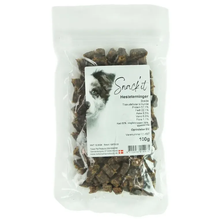 Hvalpegodbidder Og Gnaveben|Single Protein & Foder & Godbidder^Snack'it Hesteterninger Godbidder | 100g