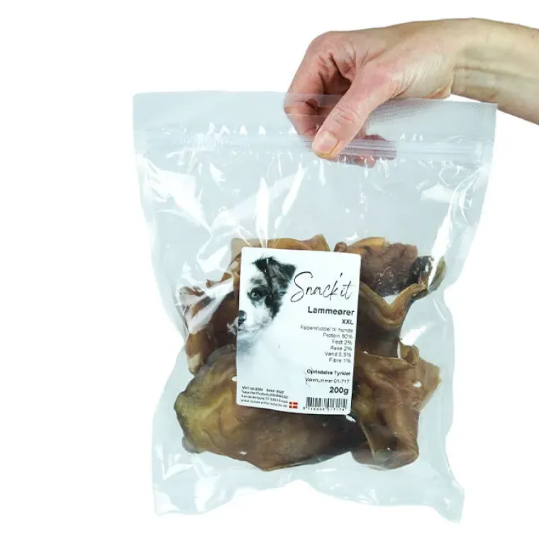 Single Protein & Foder & Godbidder|Påskekurven^Snack'it Lammeøre | 200g