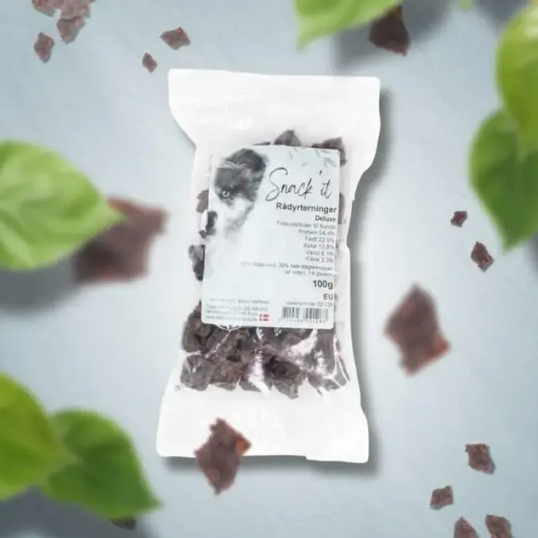 Godbidder & Smagsvarianter|Single Protein & Foder & Godbidder^Snack'it Rådyrterninger Deluxe | 100g