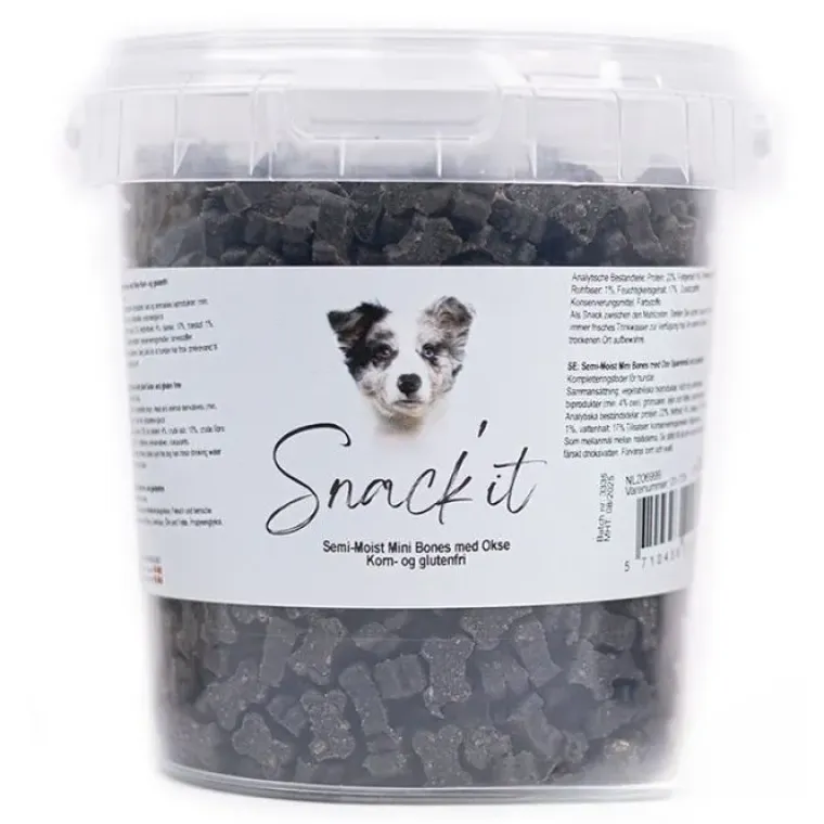 Godbidder Og Gnaveben^Snack'it Semi-Moist Mini Bones | 500g