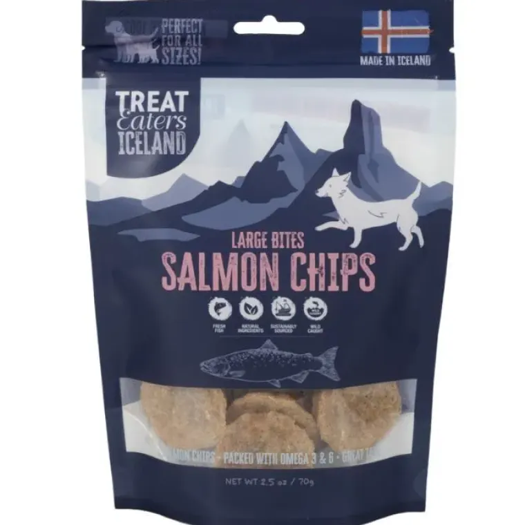 Fodertilskud^Treateaters Iceland Large Bites Salmon Chips | 70g