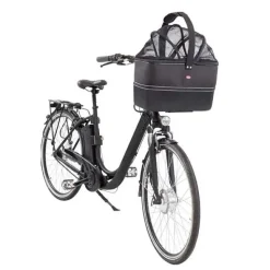 Hundeferien^Trixie Front Cykelkurv m. Regnslag | 2i1