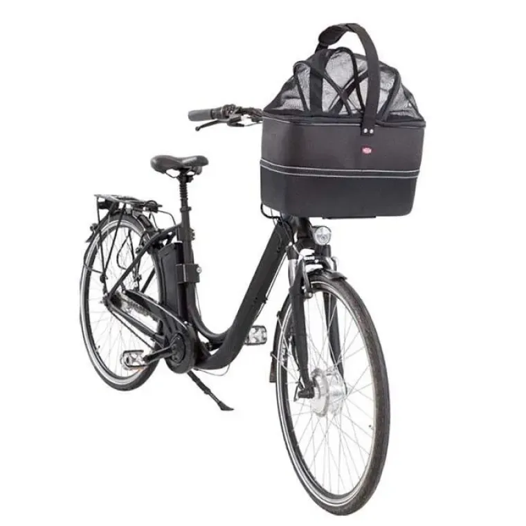 Hundeferien^Trixie Front Cykelkurv m. Regnslag | 2i1