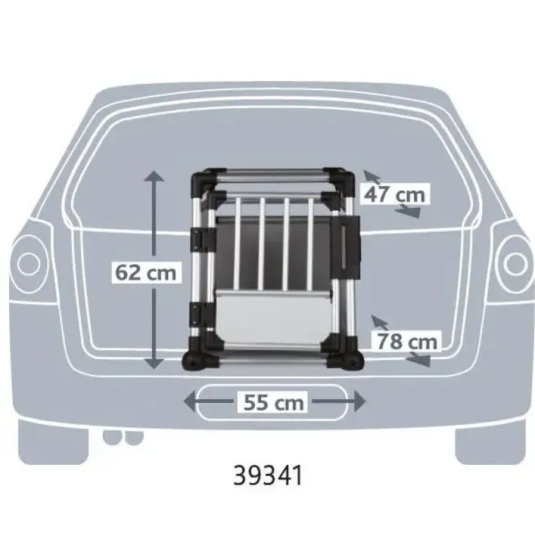 Biltransport Af Hund|Hundeferien^Trixie Transportboks i aluminium