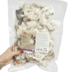 Godbidder Og Gnaveben^Trixie Tørret Kaninskind med pels | 500g.