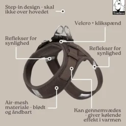 Hundeseler|Hundeferien^TrueLove Letvægt Step in sele | Mokka