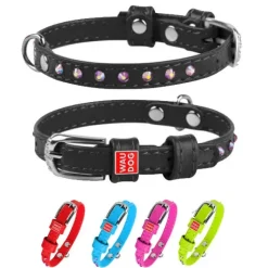 Hundehalsbånd^Collar/WauDog WauDog Glamour Halsbånd m. Sten | OUTLET