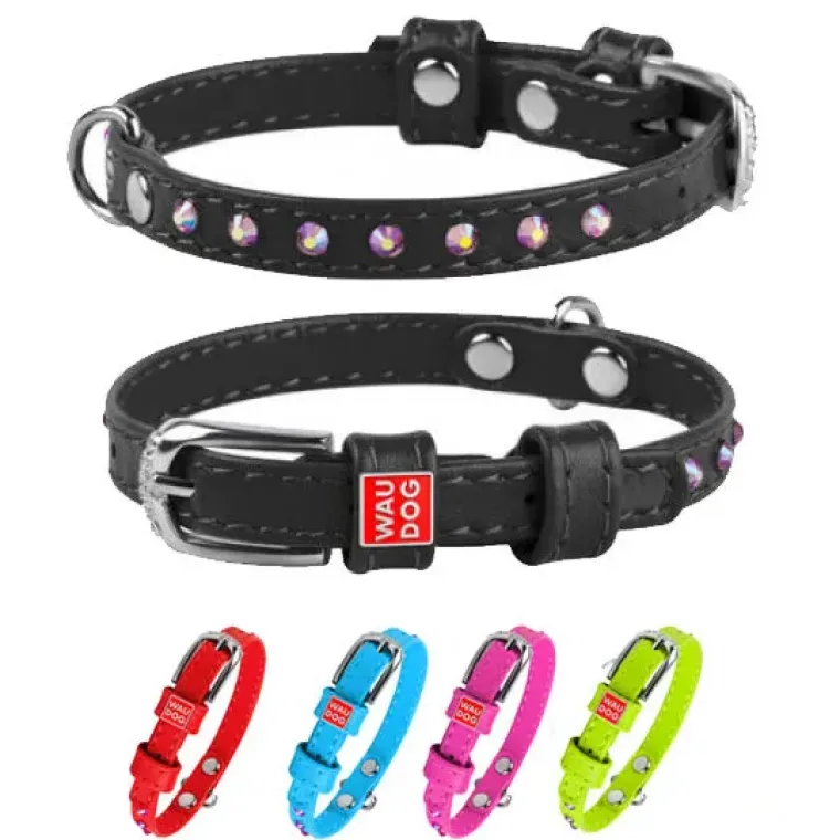 Hundehalsbånd^Collar/WauDog WauDog Glamour Halsbånd m. Sten | OUTLET