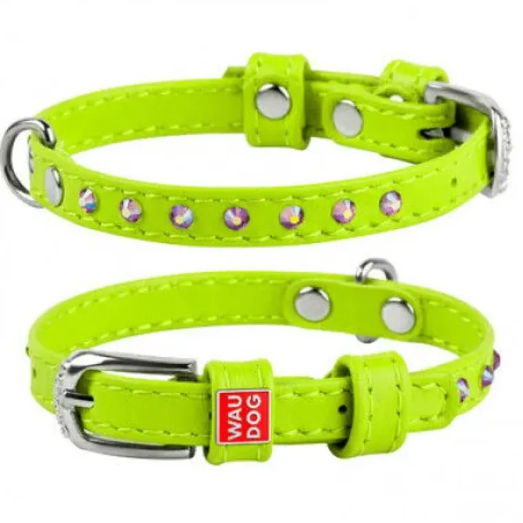 Hundehalsbånd^Collar/WauDog WauDog Glamour Halsbånd m. Sten | OUTLET