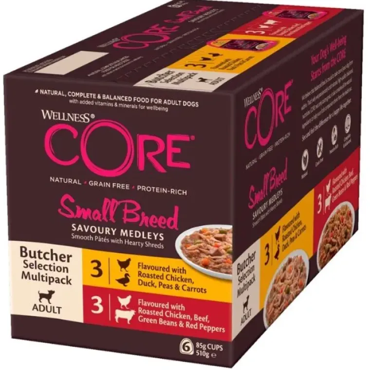 Hundemad|Hundeferien^Wellness CORE Savoury Medleys Butcher | 6 pakker