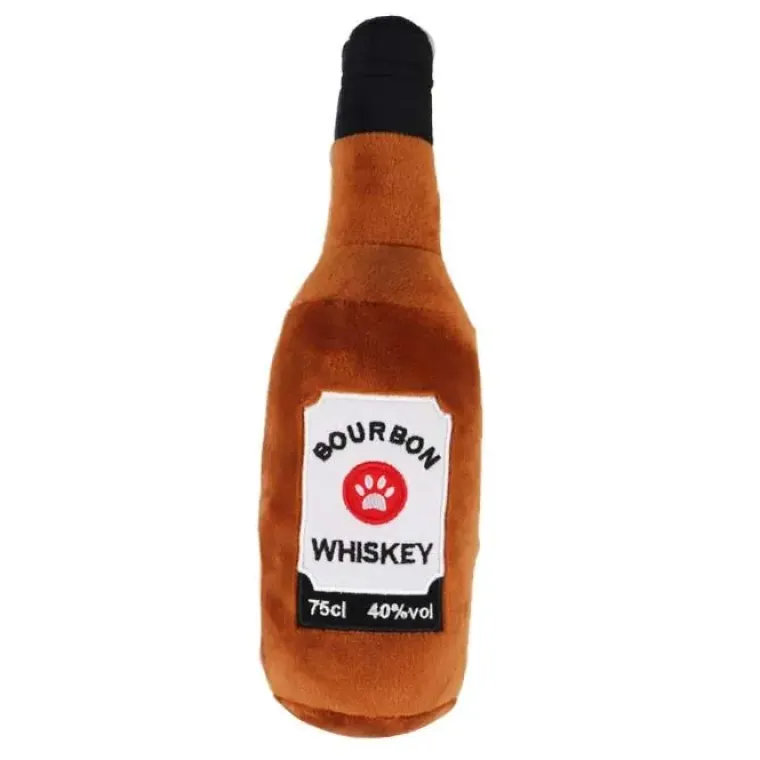 Ollipet Hundelegetøj|Plyslegetøj Til Hunde^Ollipet Whiskey Bourbon Plysflaske