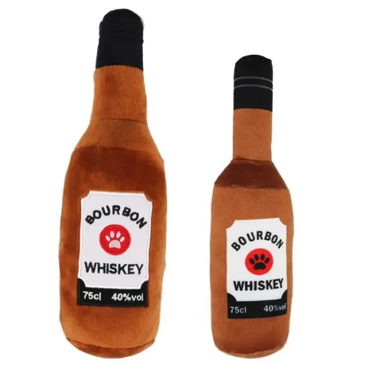 Ollipet Hundelegetøj|Plyslegetøj Til Hunde^Ollipet Whiskey Bourbon Plysflaske