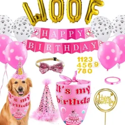 Hundefødselsdag|Lyserøde Favoritter^Ollipet WOOF fødselsdagspakke PINK