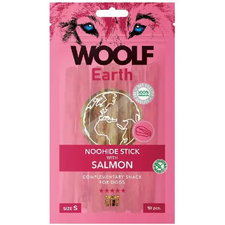 Godbidder Og Gnaveben^WOOLF Earth Noohide Sticks S, Laks | 90g