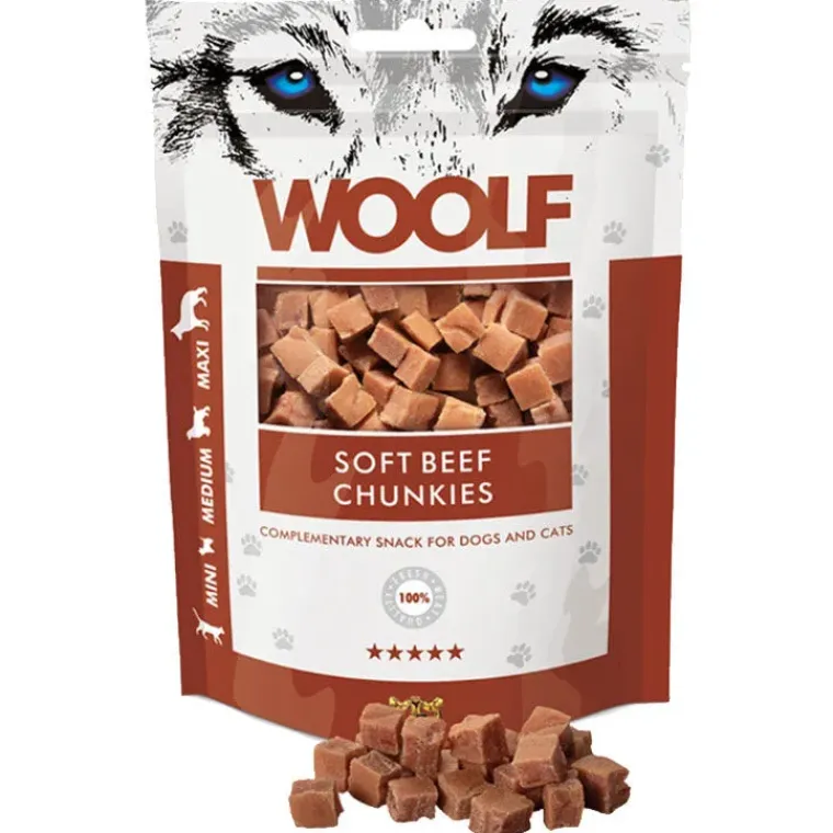 Godbidder Og Gnaveben^WOOLF Soft Beef Chunkies | 100g